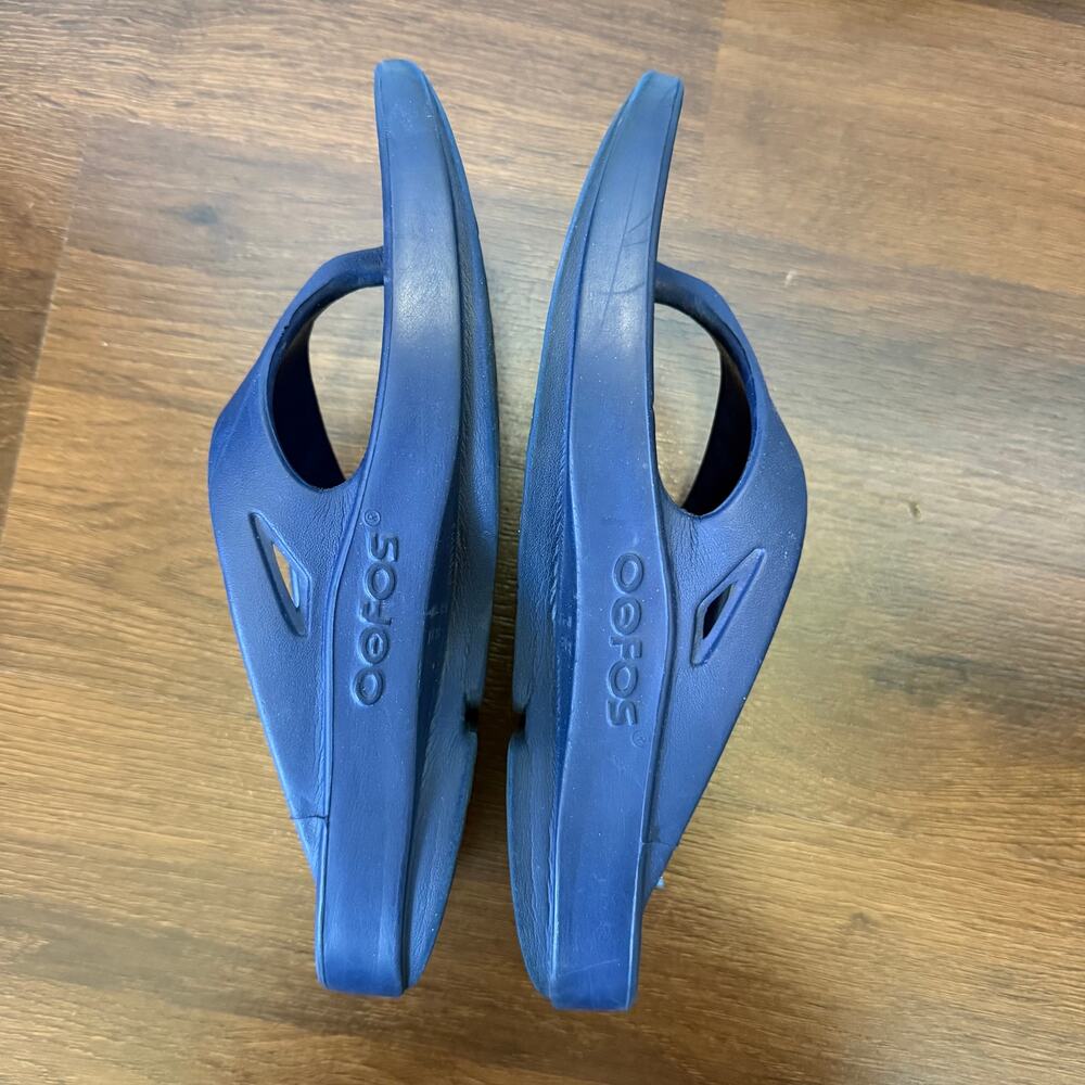 OOFOS OOriginal Thong Flip Flops Blue Unisex M5/W7 Recovery Comfort Support - Picture 5 of 7